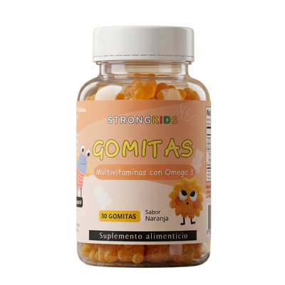 Gomitas Multivitamínicas Niños Con Omega3 Sabor Naranja