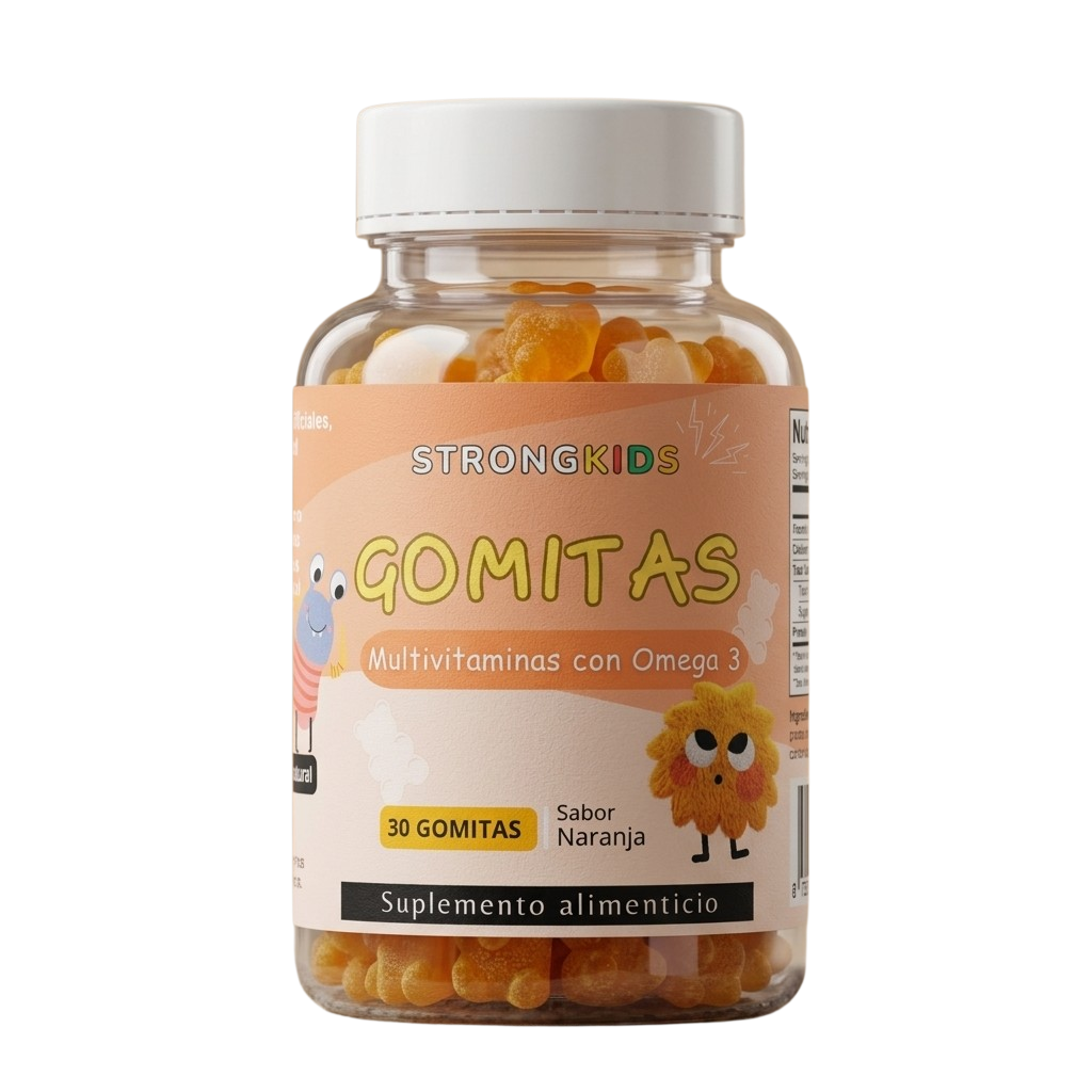 Gomitas Multivitamínicas Niños Con Omega3 Sabor Naranja