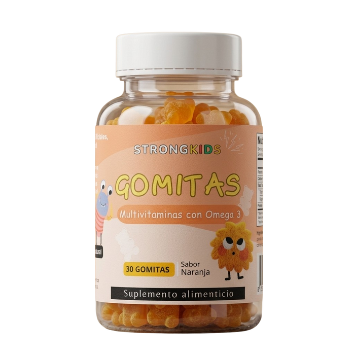 Gomitas Multivitamínicas Niños Con Omega3 Sabor Naranja