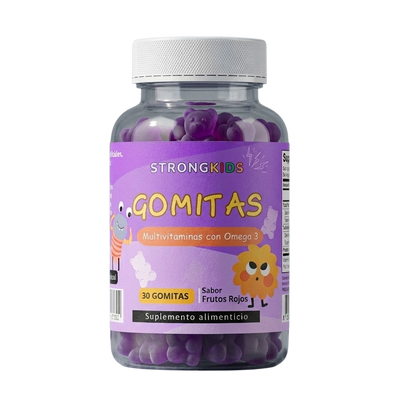 Gomitas Multivitamínicas Niños Con Omega3 Frutos Rojos